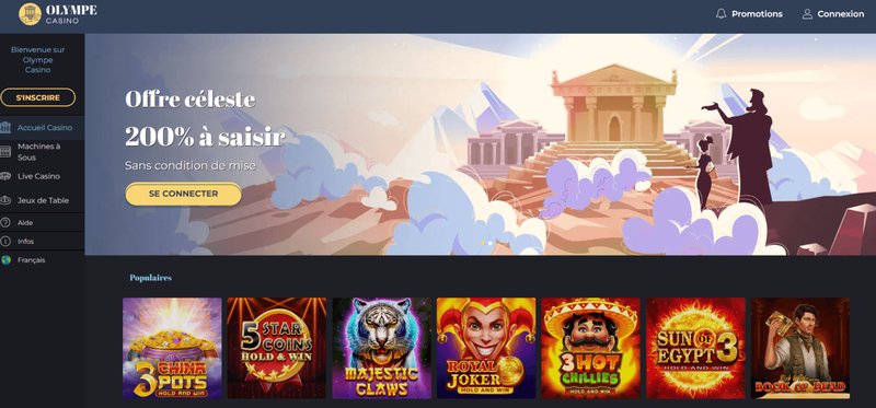Image: Découvrez les Nouveautés de l'Olympe Casino, Leader des Jeux en Ligne en France